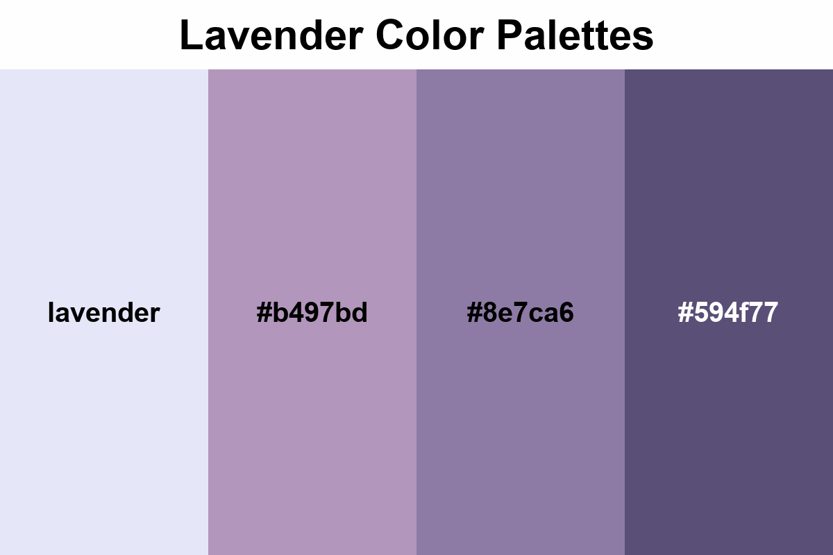 75 Lavender Color Palettes with Hex Code